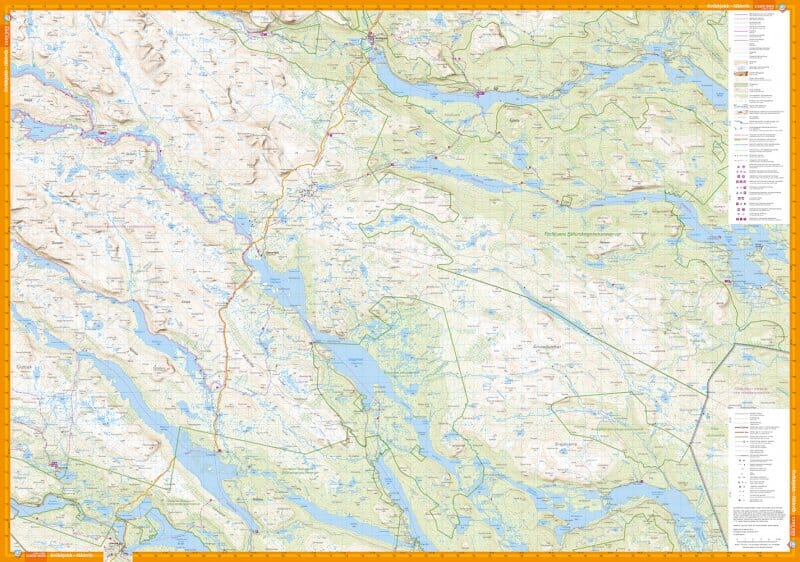 Carte de montagne - Kvikkjokk, Ammarnäs & Arjeplog (Suède) | Calazo - 1/100 000 carte pliée Calazo 