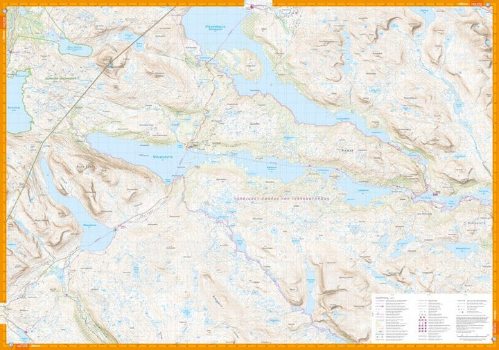 Carte de montagne - Pieskehaure, Miekak & Jäkkvik (Suède) | Calazo - 1/50 000 carte pliée Calazo 