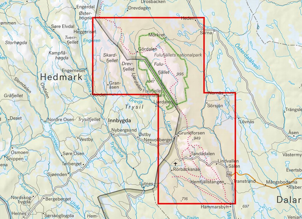 Carte de montagne - Sälen & Fulufjället (Suède) | Calazo - 1/50 000 carte pliée Calazo 