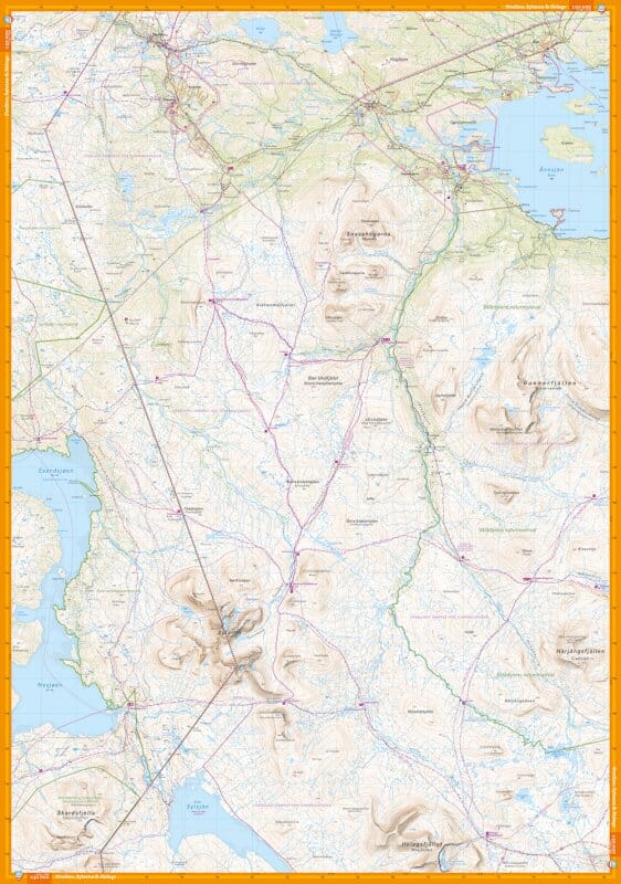 Carte de montagne - Storlien, Sylarna, Helags & Ramundberget (Suède) | Calazo - 1/50 000 carte pliée Calazo 