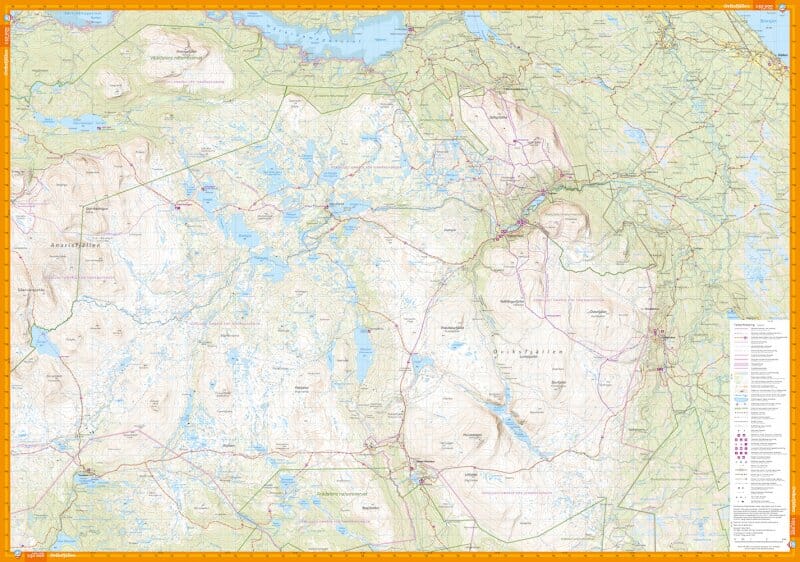 Carte de montagne - Vålådalen, Lunndörren & Oviksfjällen (Suède) | Calazo - 1/50 000 carte pliée Calazo 