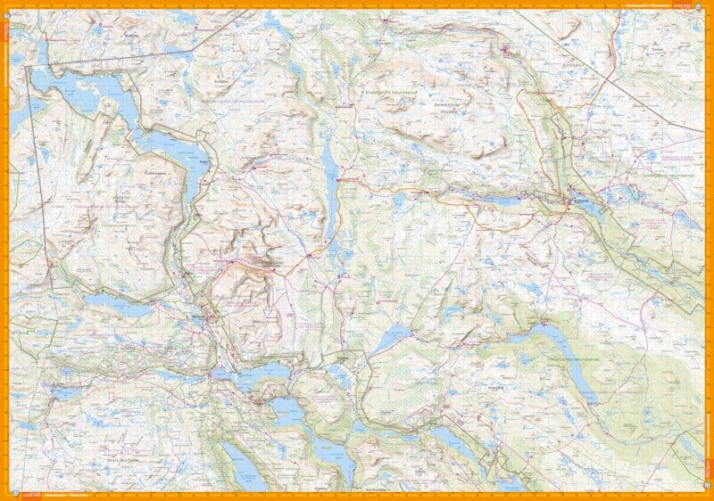 Carte de montagne - Vindelfjällen (Suède) | Calazo - 1/100 000 carte pliée Calazo 