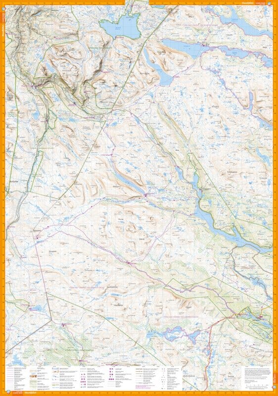 Carte de montagne - Vindelfjällen (Suède) | Calazo - 1/100 000 carte pliée Calazo 