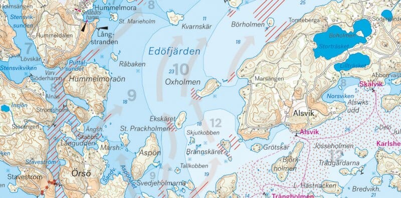 Carte de patinage - Stockholms skärgård - södra (Suède) | Calazo carte pliée Calazo 