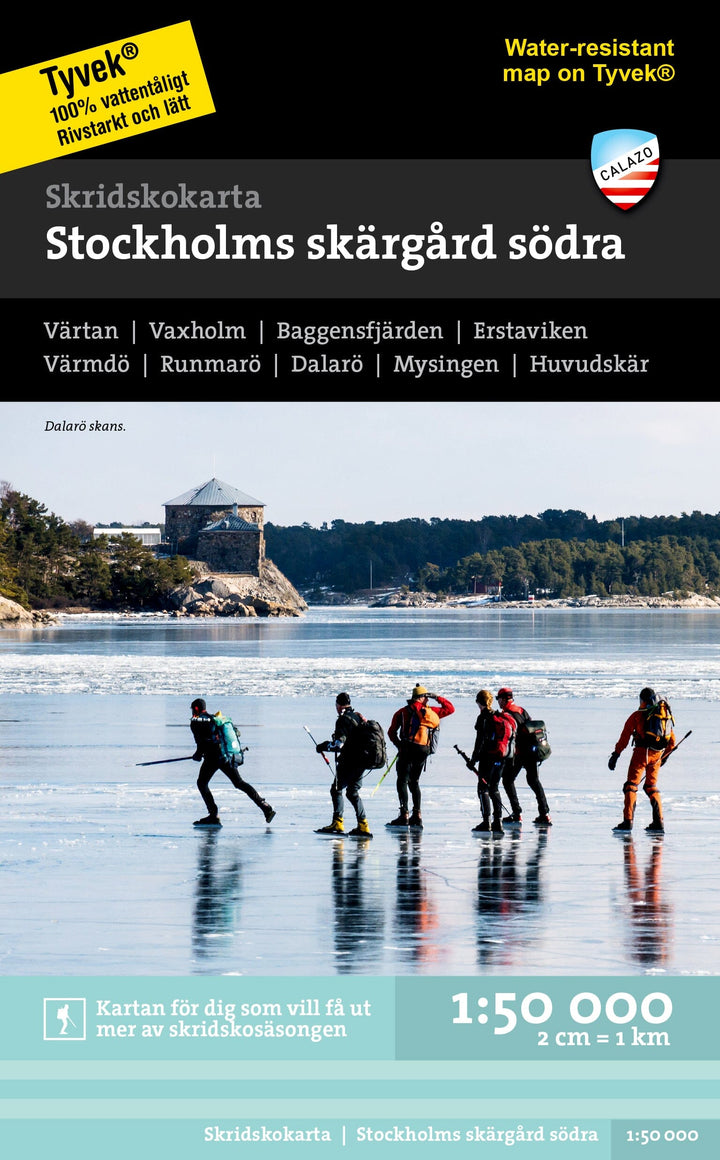 Carte de patinage - Stockholms skärgård - södra (Suède) | Calazo carte pliée Calazo 