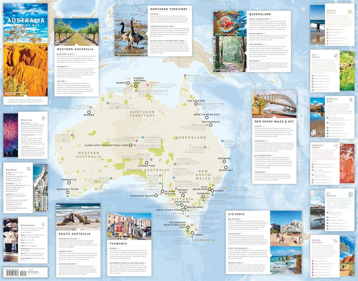 Carte de planification (en anglais) - Australia | Lonely Planet carte pliée Lonely Planet EN 