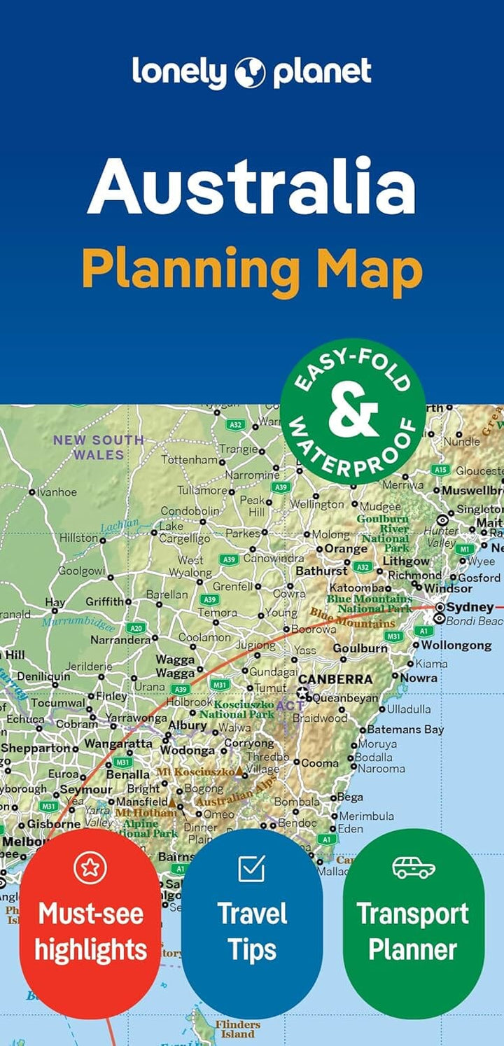 Carte de planification (en anglais) - Australia | Lonely Planet carte pliée Lonely Planet EN 