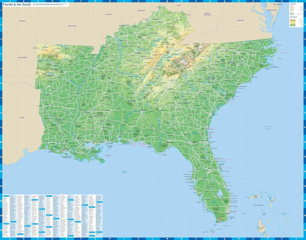 Carte de planification (en anglais) - Florida & the South | Lonely Planet carte de voyage Lonely Planet EN 
