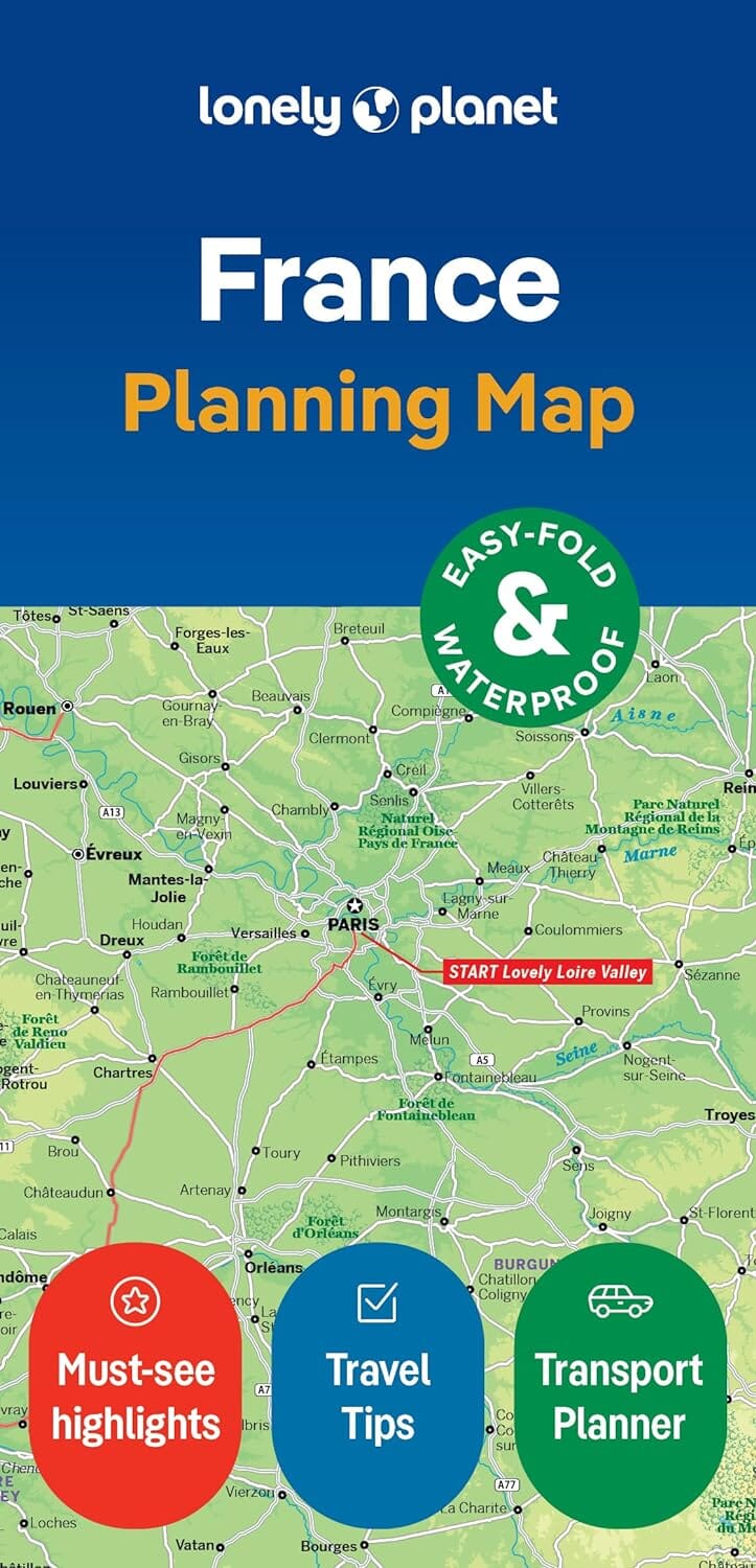 Carte de planification (en anglais) - France | Lonely Planet carte pliée Lonely Planet EN 