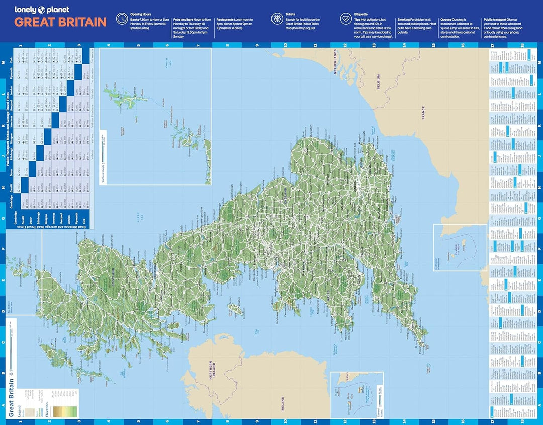 Carte de planification (en anglais) - Great Britain | Lonely Planet carte pliée Lonely Planet EN 