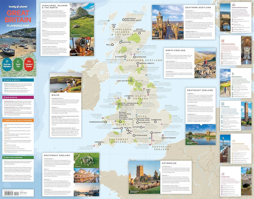 Carte de planification (en anglais) - Great Britain | Lonely Planet carte pliée Lonely Planet EN 