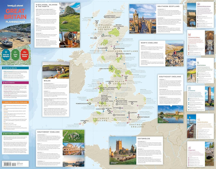 Carte de planification (en anglais) - Great Britain | Lonely Planet carte pliée Lonely Planet EN 