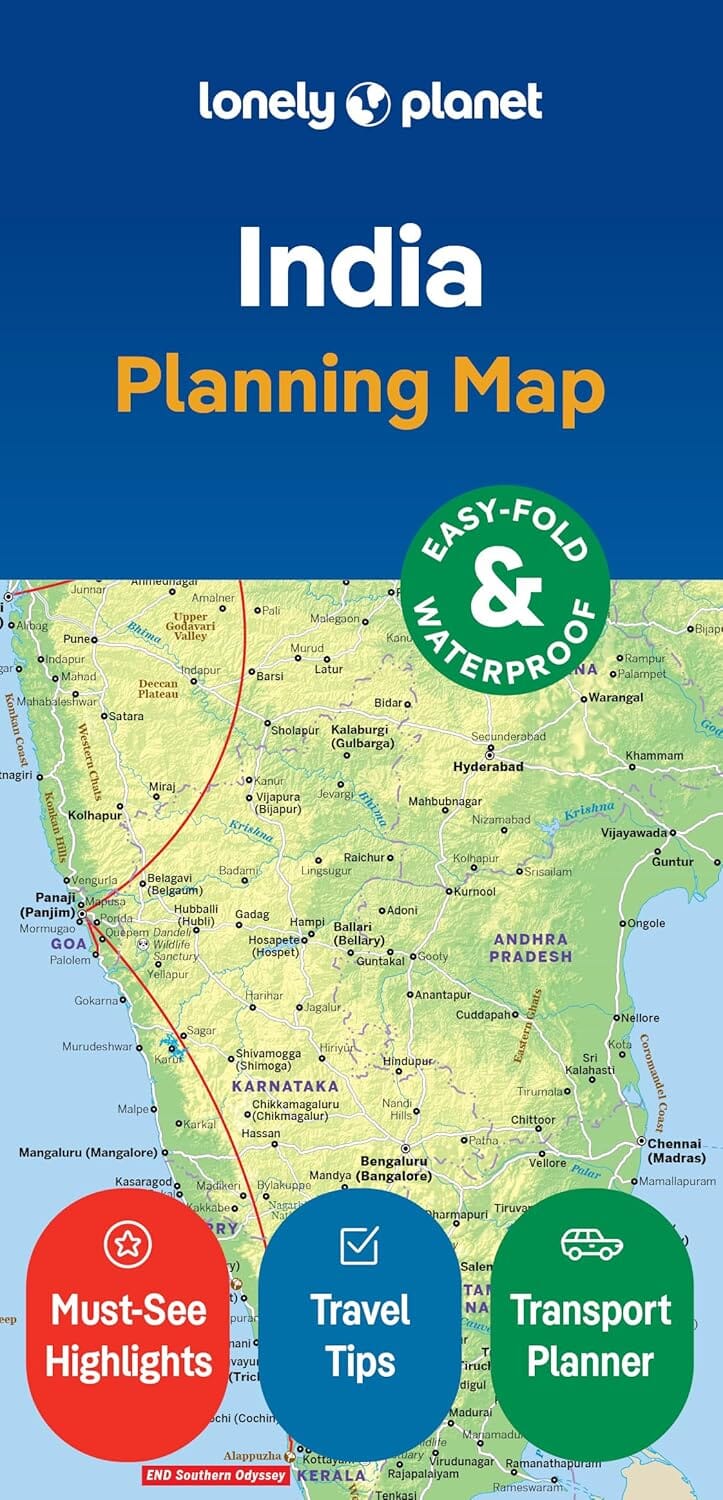 Carte de planification (en anglais) - India | Lonely Planet carte pliée Lonely Planet EN 