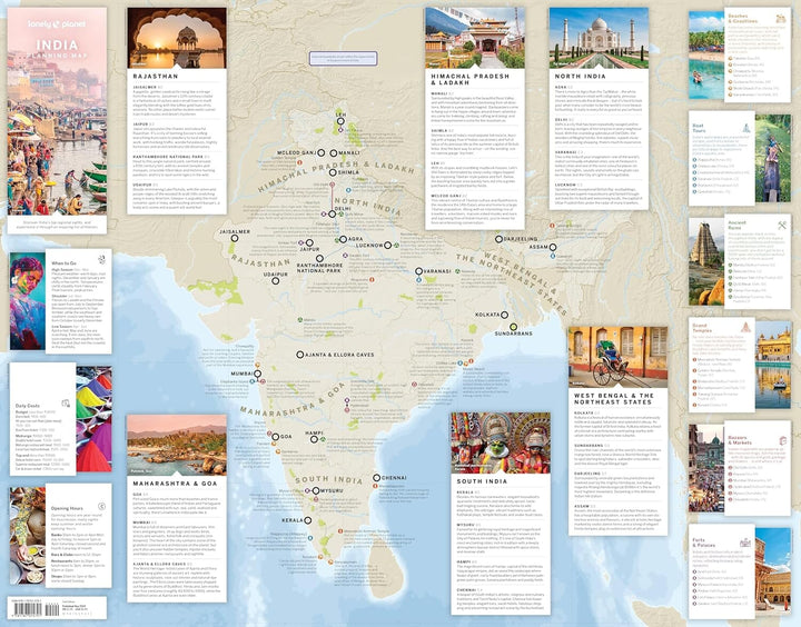 Carte de planification (en anglais) - India | Lonely Planet carte pliée Lonely Planet EN 