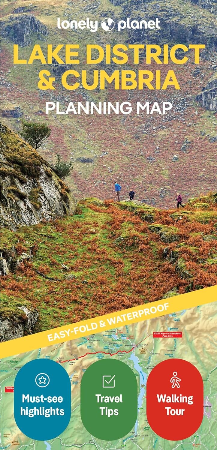 Carte de planification (en anglais) - Lake District & Cumbria | Lonely Planet carte pliée Lonely Planet EN 