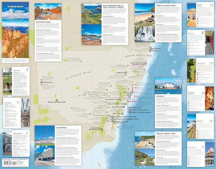 Carte de planification (en anglais) - New South Wales & Australian Capital Territory | Lonely Planet carte pliée Lonely Planet EN 