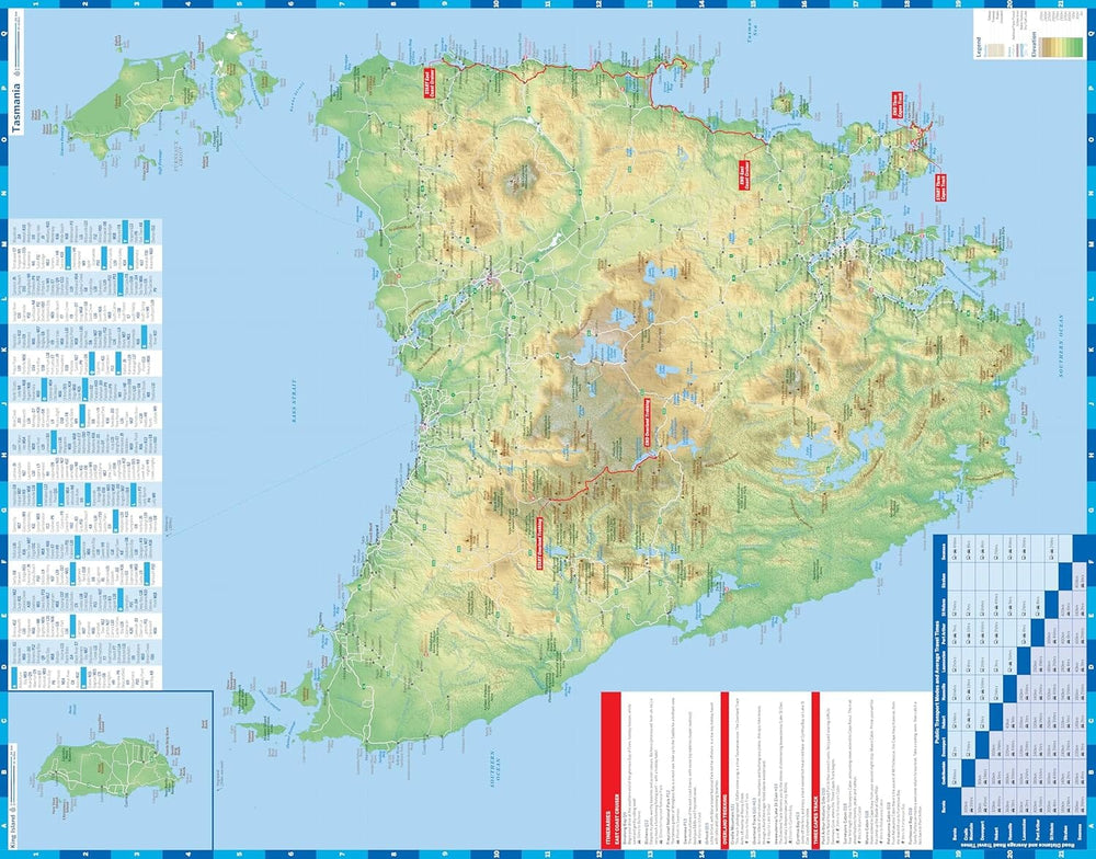 Carte de planification (en anglais) - Tasmania | Lonely Planet carte pliée Lonely Planet EN 