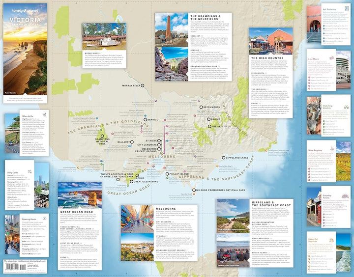 Carte de planification (en anglais) - Victoria (Australie) | Lonely Planet carte pliée Lonely Planet EN 