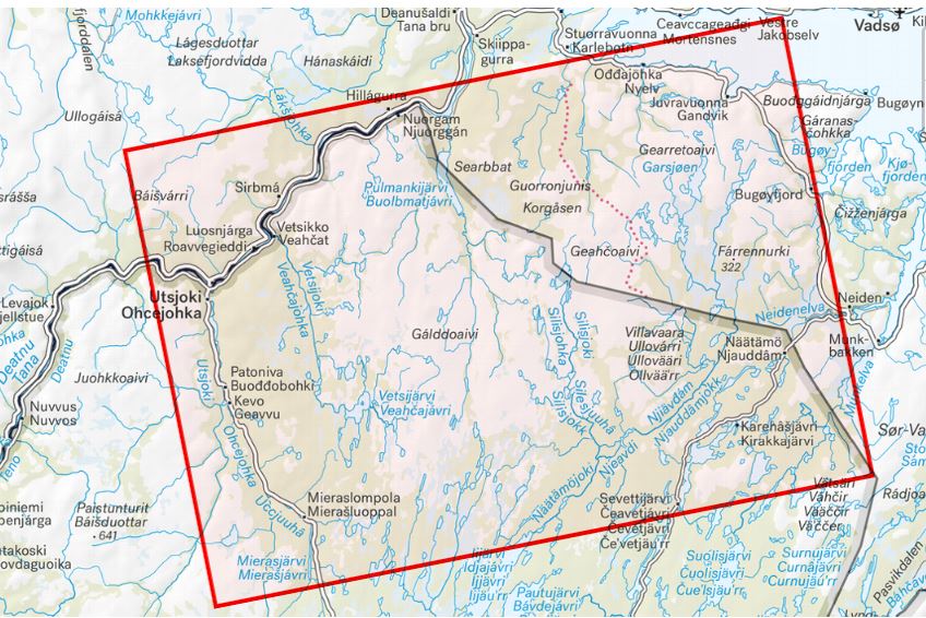 Carte de plein air - Kaldoaivi Sevettijärvi Nuorgam - (Finlande) | Calazo carte pliée Calazo 