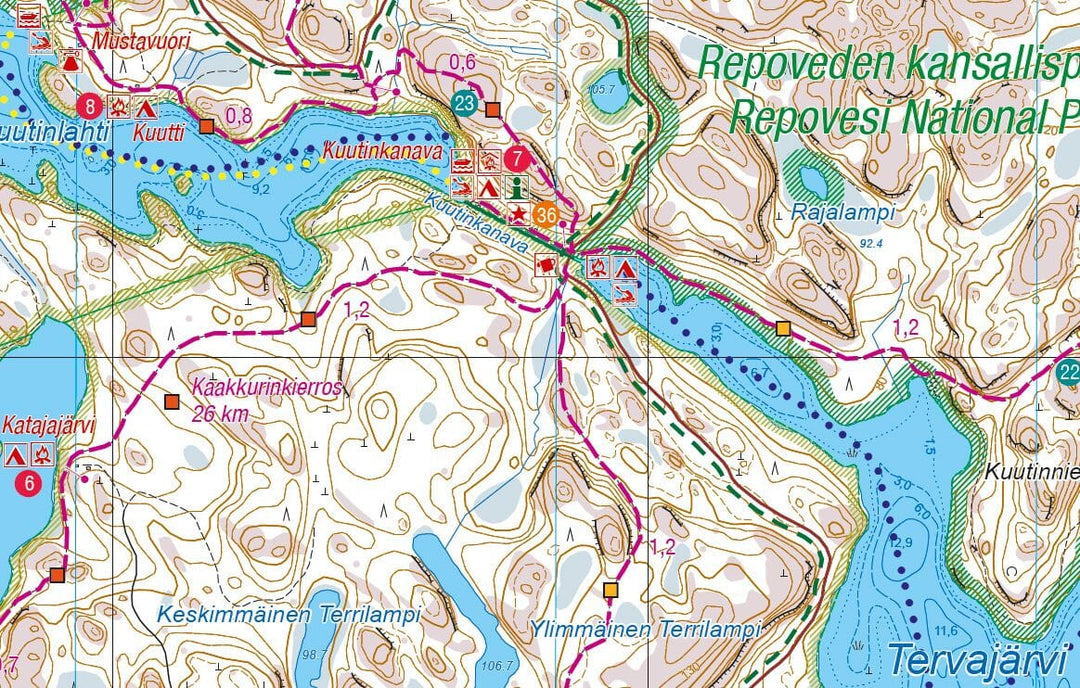 Carte de plein air n° 15 - Repovesi Mäntyharju (Finlande) | Karttakeskus carte pliée Karttakeskus 