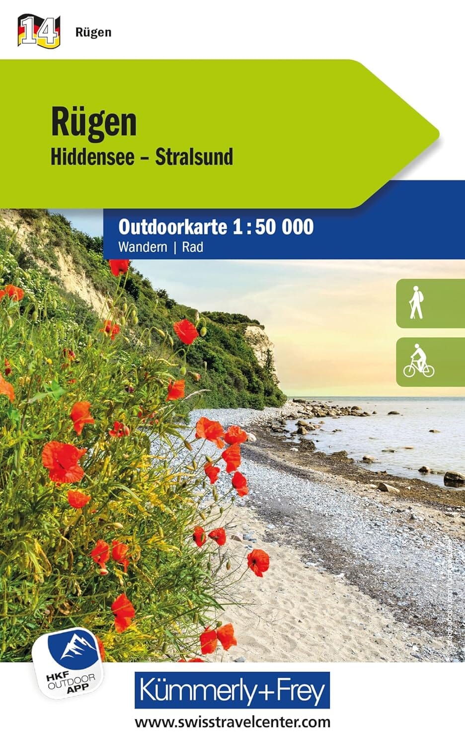 Carte de plein air n° WK.14 - Rügen (Allemagne) | Kümmerly & Frey carte pliée Kümmerly & Frey 