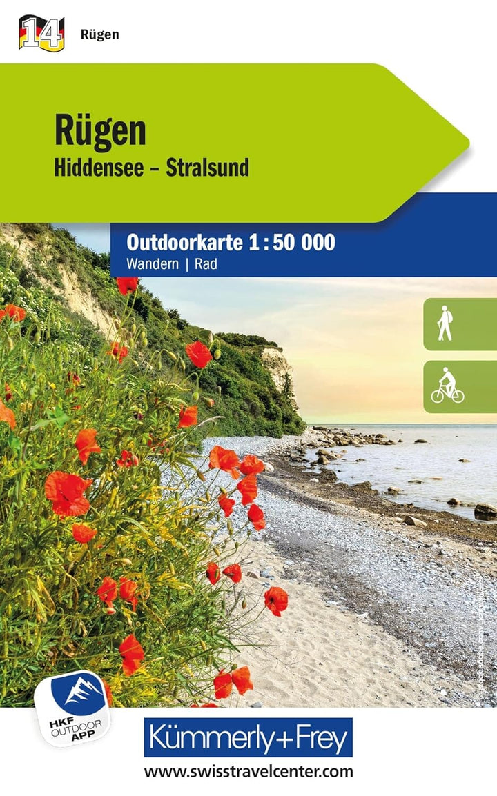 Carte de plein air n° WK.14 - Rügen (Allemagne) | Kümmerly & Frey carte pliée Kümmerly & Frey 