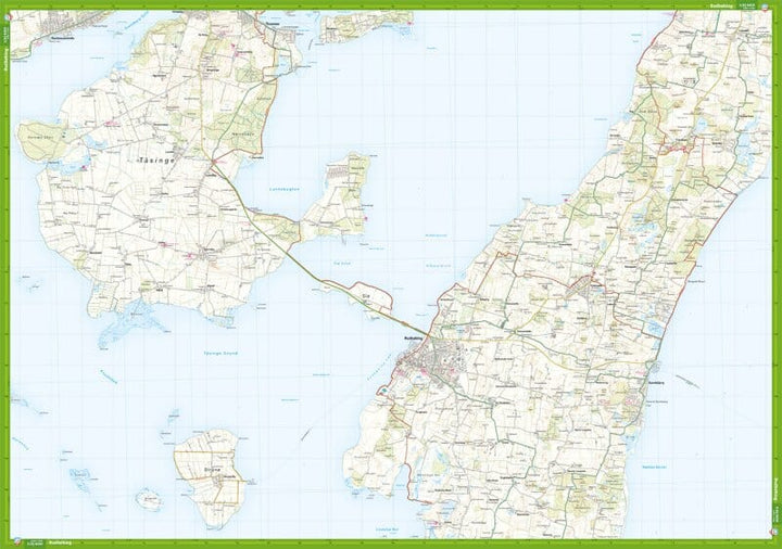 Carte de plein air - Øhavsstien syd - Ærø & Rudkøbing (Danemark) | Calazo carte pliée Calazo 