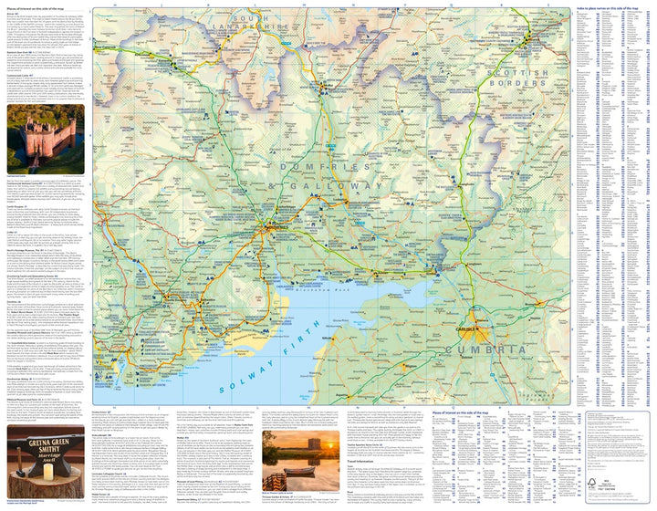 Carte de poche - Dumfries & Galloway (Écosse) | Collins carte pliée Collins 