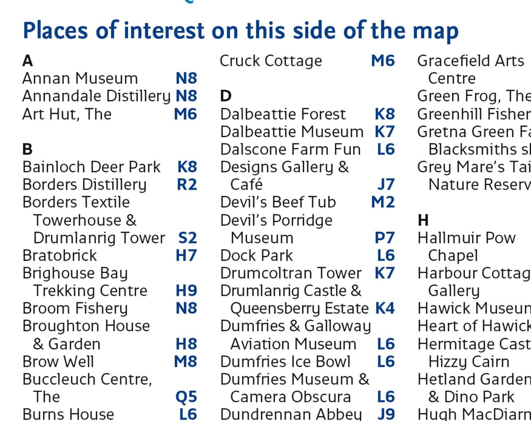 Carte de poche - Dumfries & Galloway (Écosse) | Collins carte pliée Collins 