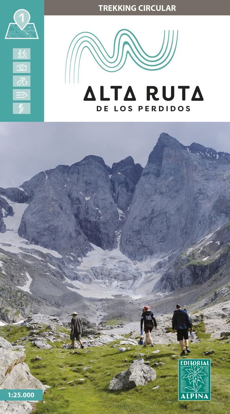 Carte de randonnée - "Alta Ruta de los Perdidos" : Mont Perdu & Vignemale (Pyrénées, Espagne) | Alpina carte pliée Editorial Alpina 