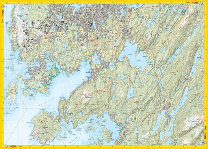Carte de randonnée - Bergen & 7-fjellsturen - Stikart (Norvège) | Calazo carte pliée Calazo 