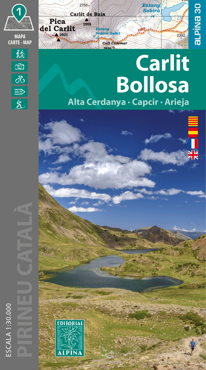 Carte de randonnée - Carlit, Bollosa (Pyrénées Catalanes) | Alpina carte pliée Editorial Alpina 