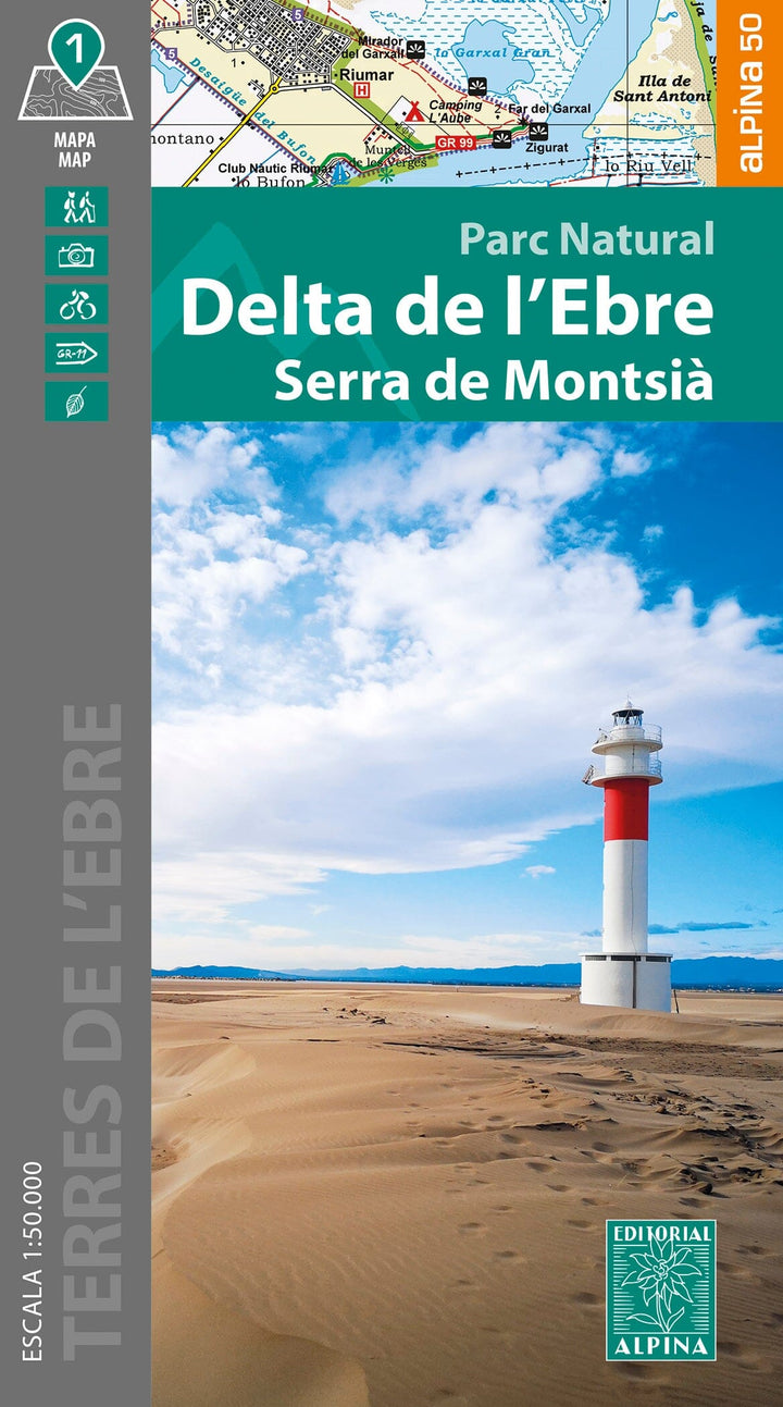 Carte de randonnée - Delta de l’Ebre & Serra de Montsià | Alpina carte pliée Editorial Alpina 