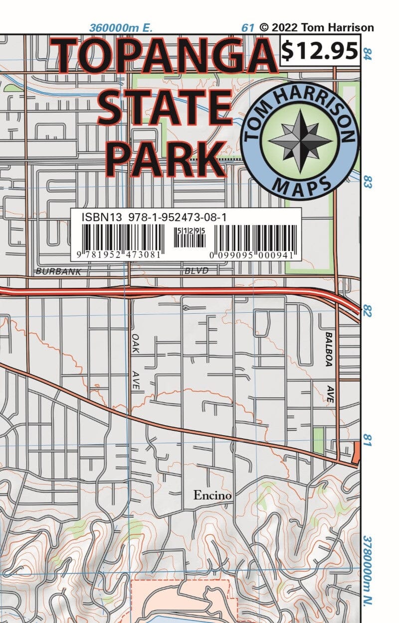 Carte de randonnée du parc d'État de Topanga | Tom Harrison Maps carte pliée Tom Harrison Maps 