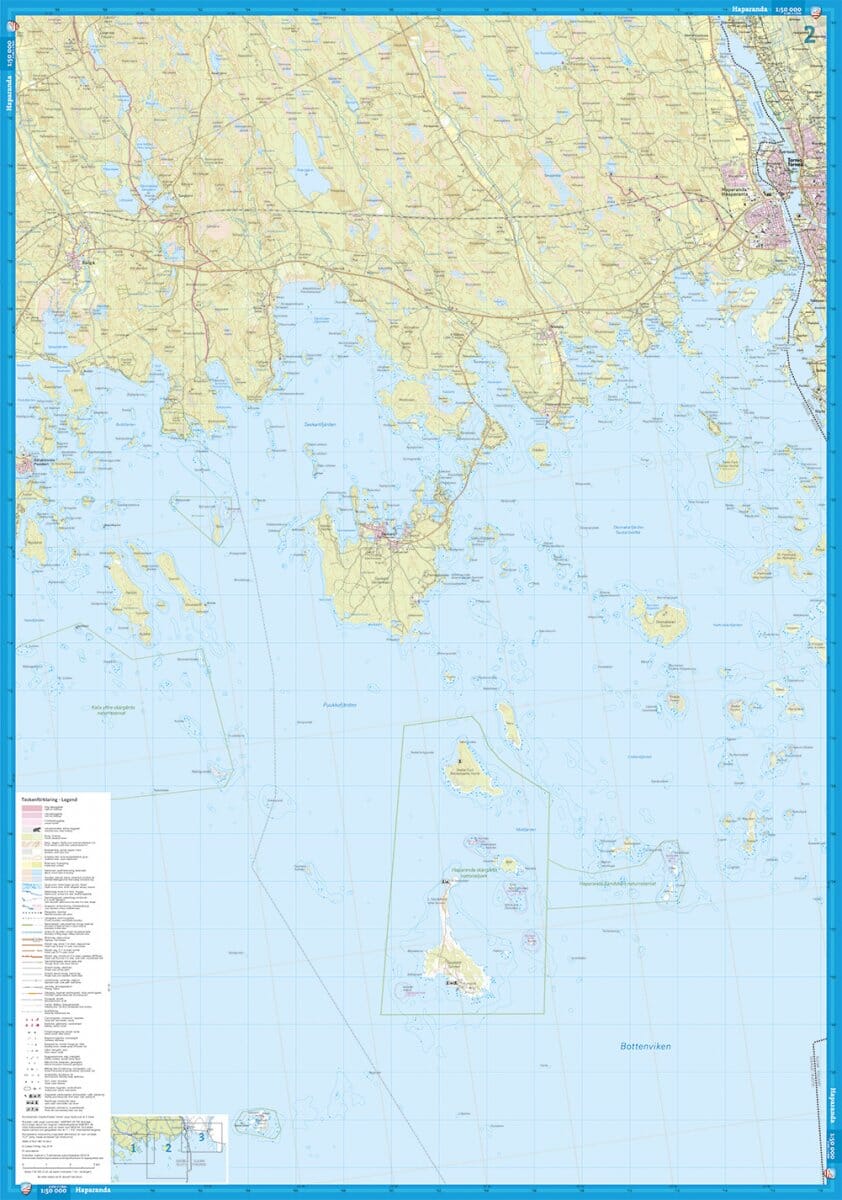 Carte de randonnée et d'activités nautiques - Haparanda skärgård (Suède) | Calazo - 1/50 000 carte pliée Calazo 