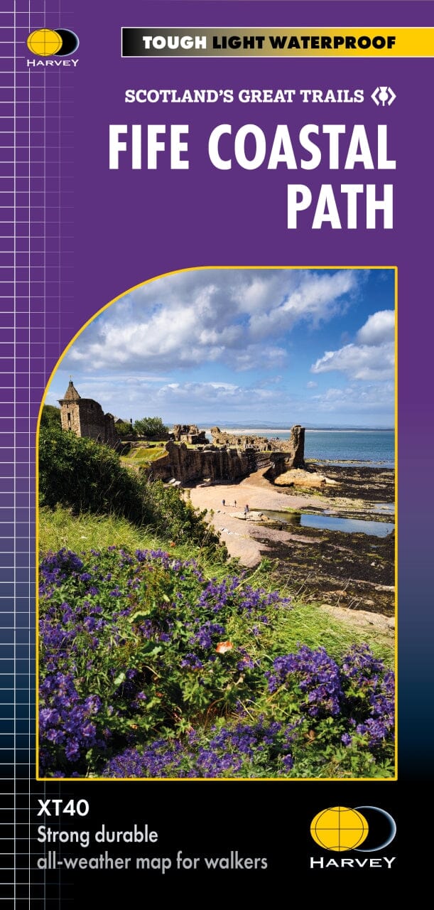 Carte de randonnée - Fife Coastal Path XT40 | Harvey Maps - National Trail maps carte pliée Harvey Maps 