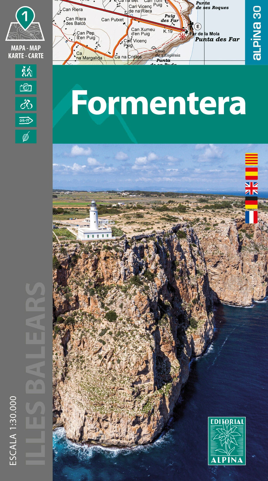 Carte de randonnée - Formentera | Alpina carte pliée Editorial Alpina 