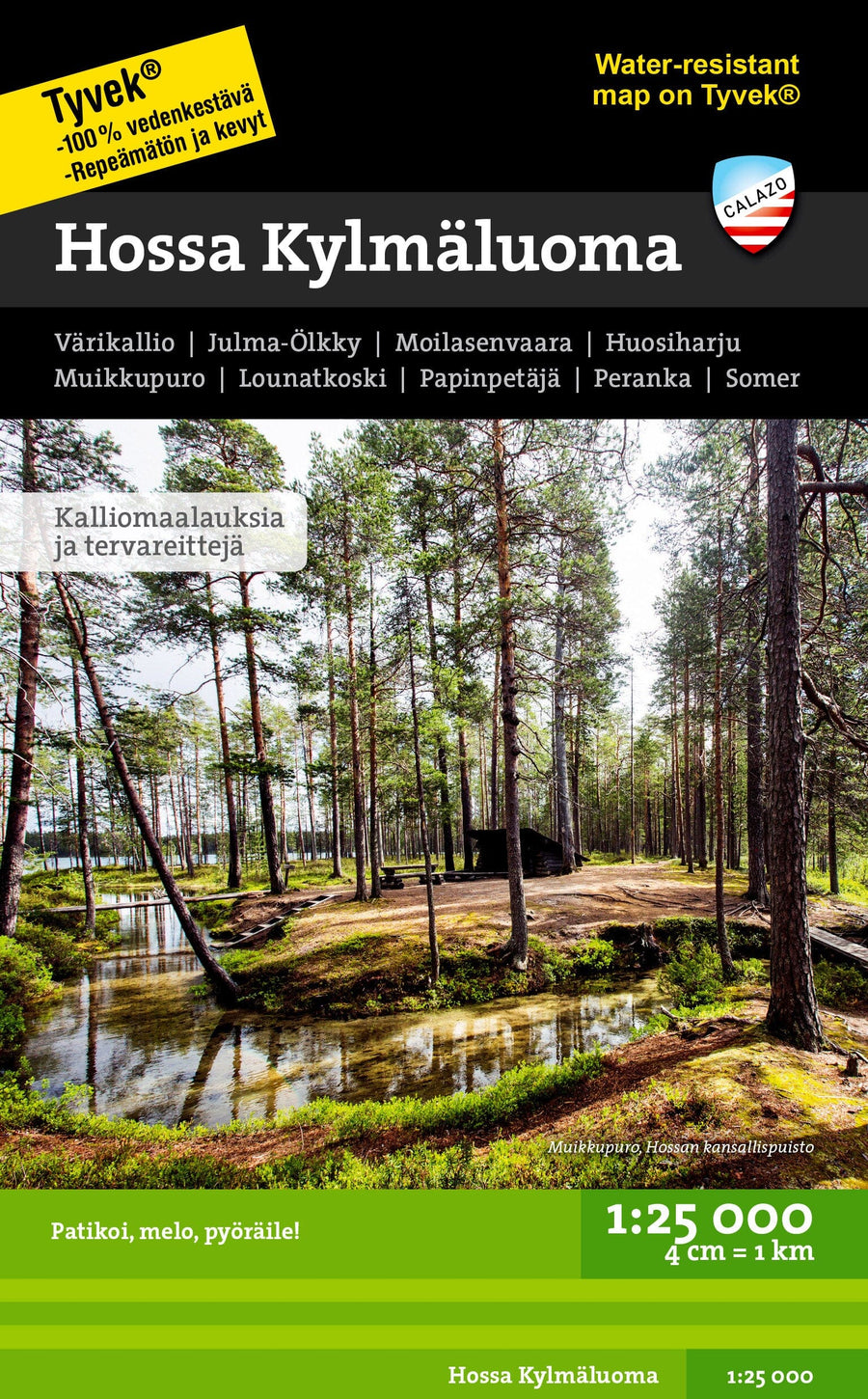 Carte de randonnée - Hossa Kylmäluoma (Finlande) | Calazo carte pliée Calazo 