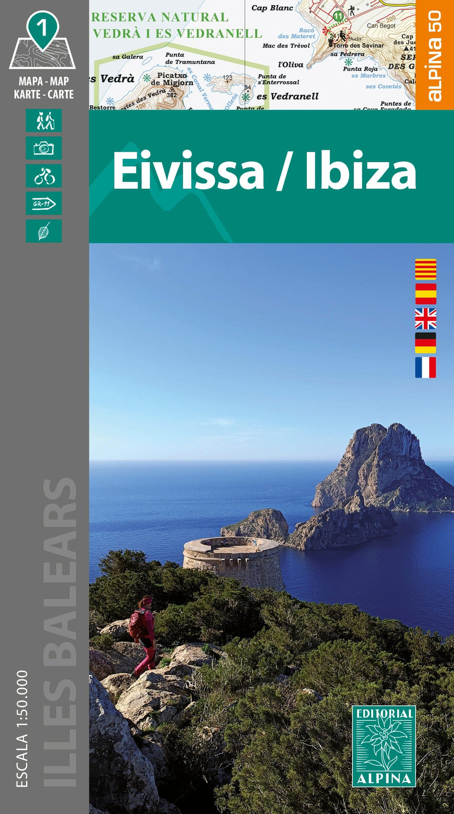 Carte de randonnée - Ibiza | Alpina carte pliée Editorial Alpina 