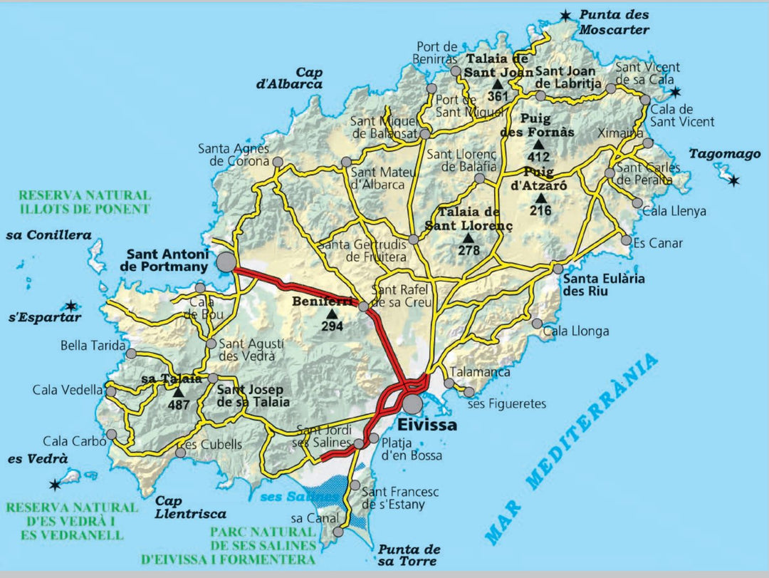 Carte de randonnée - Ibiza | Alpina carte pliée Editorial Alpina 