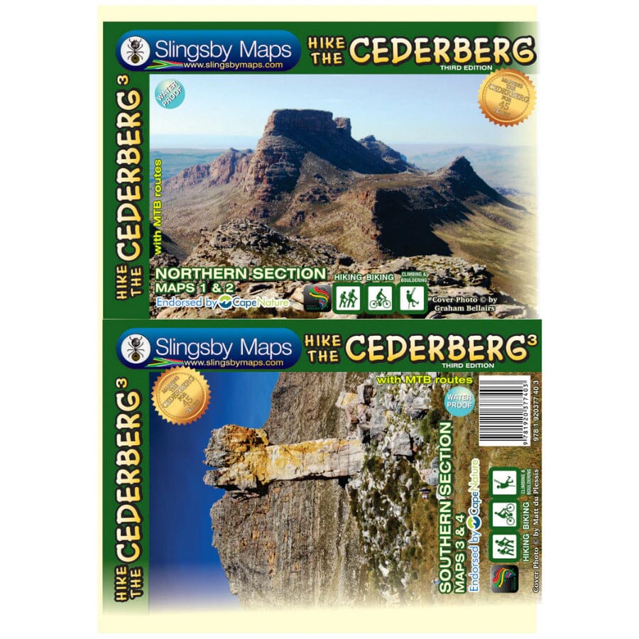 Carte de randonnée imperméable - Cederberg,lot de 2 cartes (Afrique du Sud) | Tracks4Africa carte pliée Tracks4Africa 