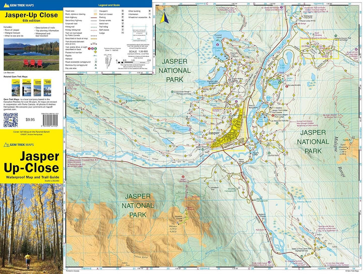 Carte de randonnée - Jasper Up-Close (Alberta) | Gem Trek carte pliée Gem Trek Publishing 