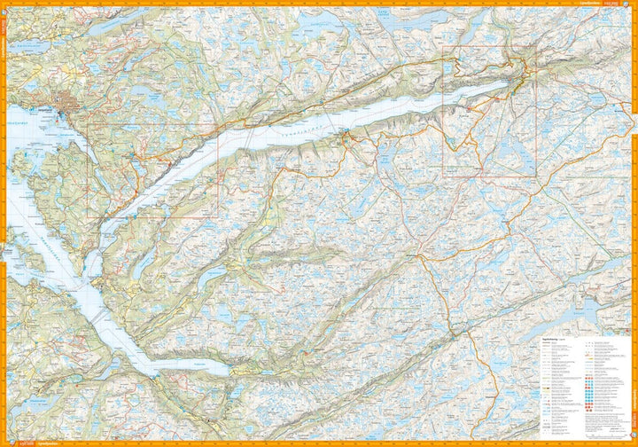 Carte de randonnée - Lysefjorden, Preikestoelen & Kjerag (Norvège) | Calazo - 1/50 000 carte de randonnée Calazo 
