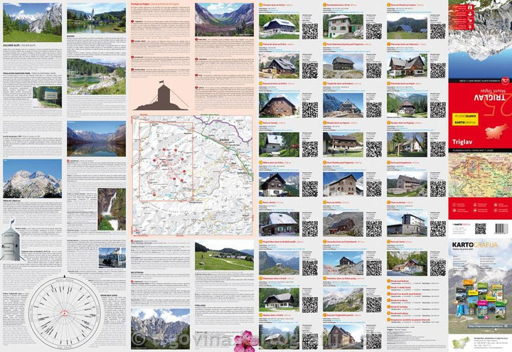 Carte de randonnée - Mont Triglav (Slovénie) | Kartografija carte pliée Kartografija 