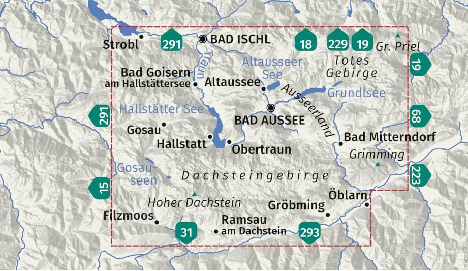 Carte de randonnée n° 020 - Dachstein, Ausseerland, Bad Goisern, Hallstatt (Autriche) | Kompass carte pliée Kompass 