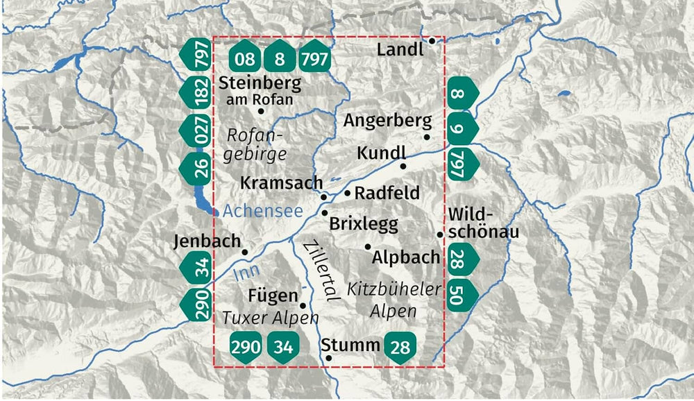 Carte de randonnée n° 028 - Alpbachtal, Seenland (Autriche) | Kompass carte pliée Kompass 
