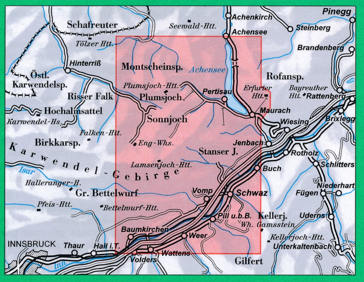 Carte de randonnée n° 05/3 - Karwendelgebirge Est (Alpes autrichiennes) | Alpenverein carte pliée Alpenverein 