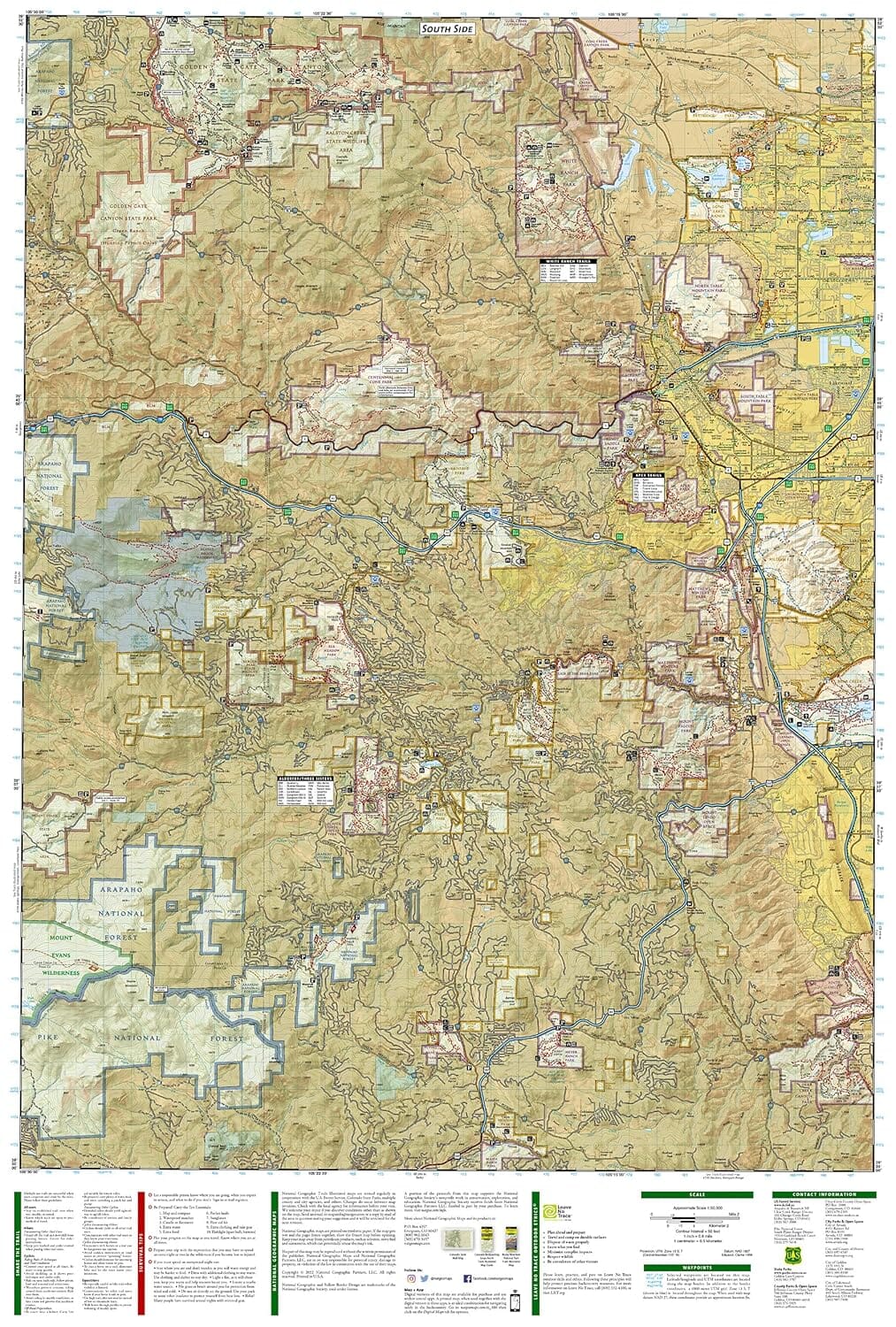 Carte de randonnée n° 100 - Boulder / Golden (Colorado) | National Geographic carte pliée National Geographic 