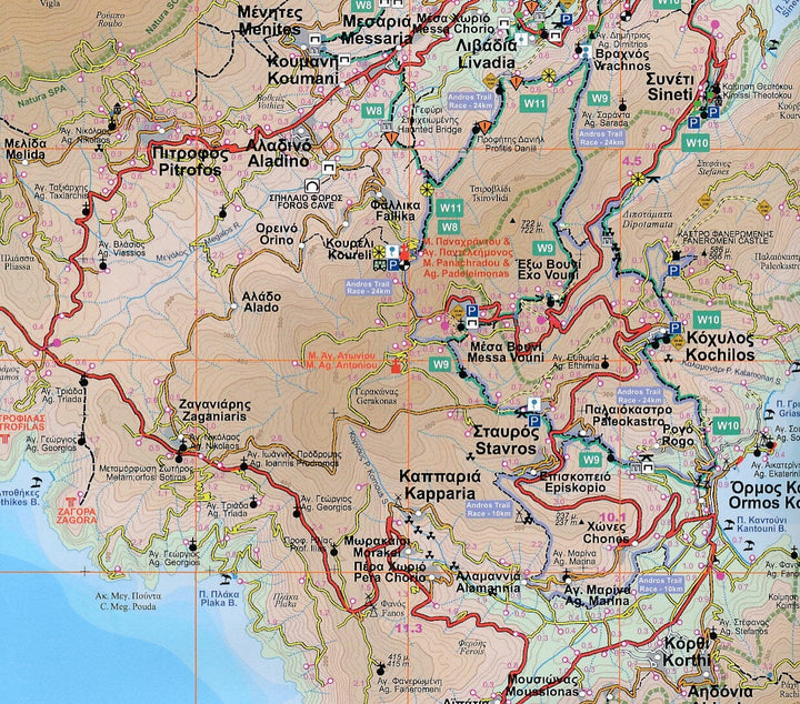 Carte de randonnée n° 101 - Andros | Road Editions carte pliée Road Editions 