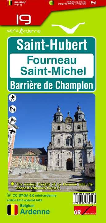 Carte de randonnée n° 19 - Saint-Hubert, Fourneau St-Michel, Barrière de Champlon | Mini Planet carte pliée Mini Planet 